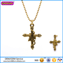 Factory Großhandel Vintage Gold Schmuck Kreuz Halskette